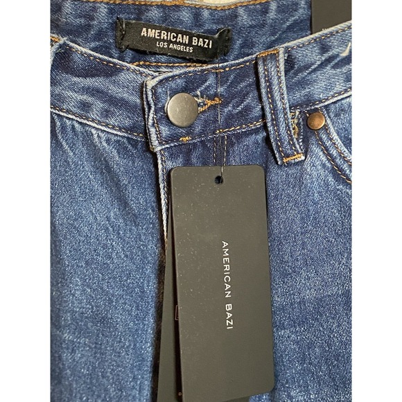 NWT American Bazi Distressed High Waist Women's Junior‎ Jeans Blue Size 11 - Picture 4 of 8